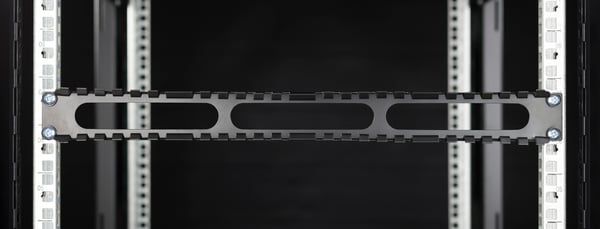 19" Cable panel, 1U, finger channel, black