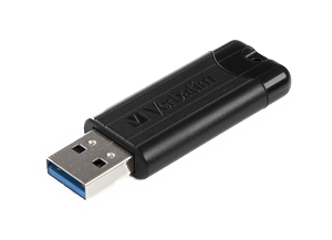 PinStripe 256GB USB Drive USB 3.0 retractable design black