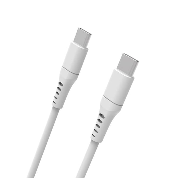 Ladekabel USB-C til USB-C 2.0 3m Kabel Hvid
