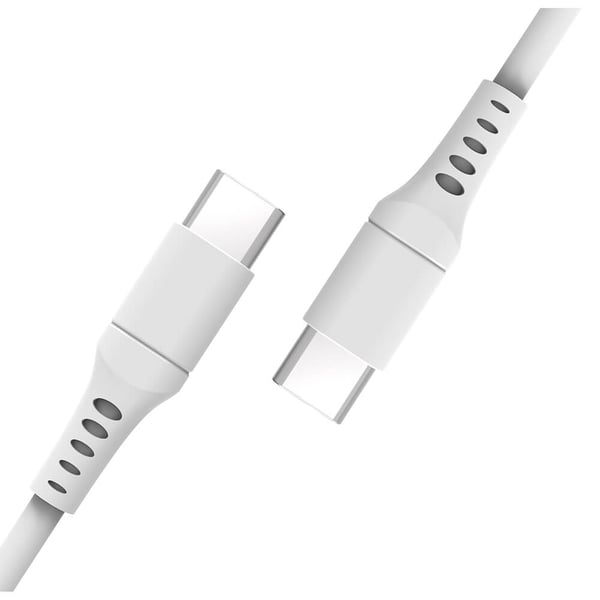 Ladekabel USB-C til USB-C 2.0 3m Kabel Hvid