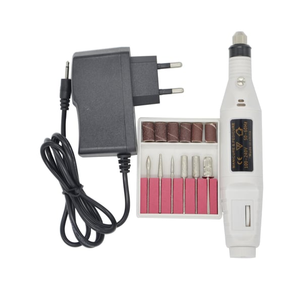 Elektrisk neglefil med 6 bor White
