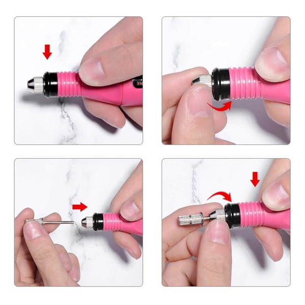 Elektrisk neglefil med 6 bor White