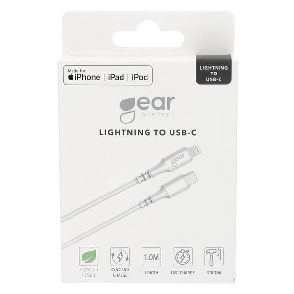 Laddkabel USB-C till Lightning 1m Vit MFI C94