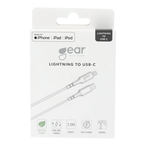 Latausjohto USB-C Lightning 2m Valkoinen MFI C94
