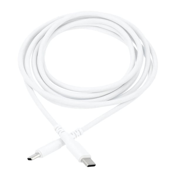 Ladekabel USB-C til USB-C 2.0 2m Hvid Rund Kabel