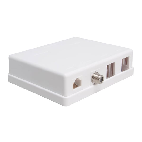 TRIAX Outlet box Keystone CAT6 UTP 4 porttia