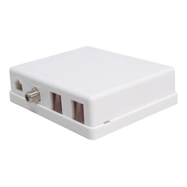 TRIAX Outlet box Keystone CAT6 UTP 4 porttia