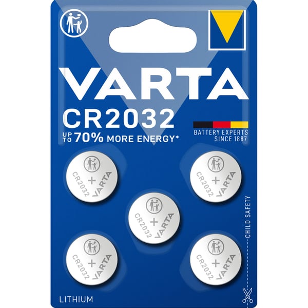 CR2032 3V Lithium knapcellebatteri 5-pak