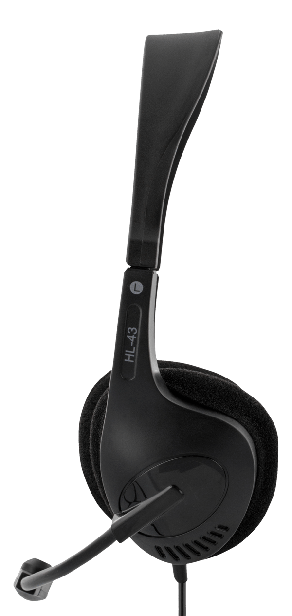 Headset, on-ear, volume control on the cable, 2 x 3
