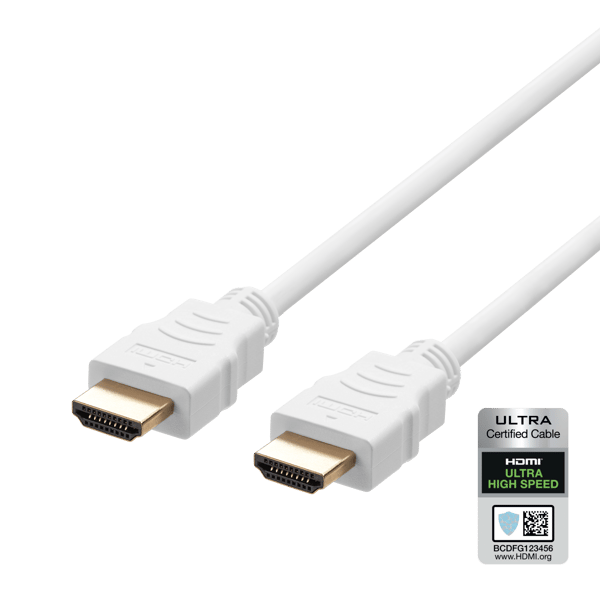 ULTRA High Speed HDMI-cable, 48Gbps, 1m, white