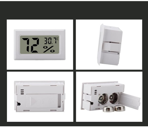 Mini LCD kosteusmittari / lämpömittari valkoinen 1-pack