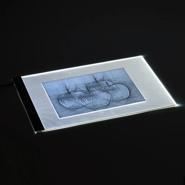 Tegnebrett med lysdioder A4, lysbord USB