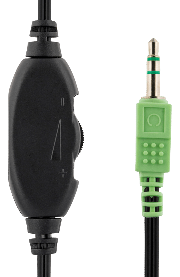 Headphones with volume control, 2.2m cable