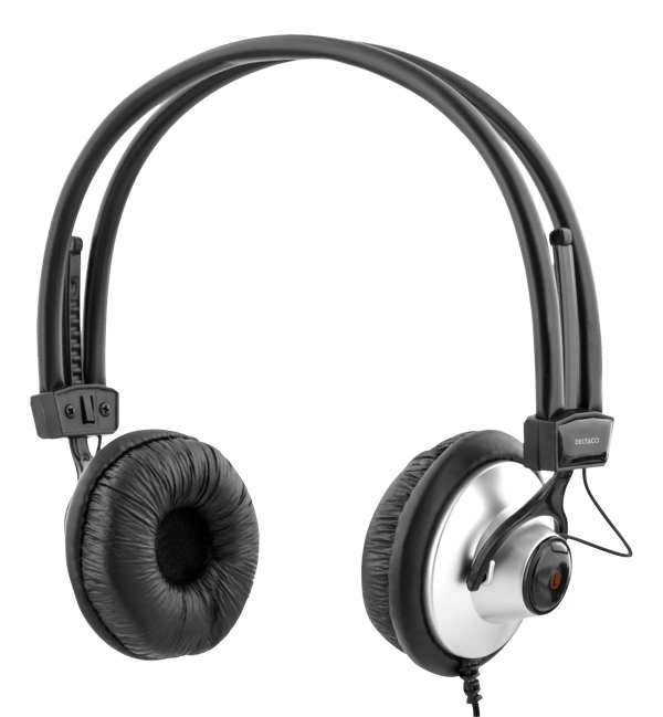 Headphones with volume control, 2.2m cable