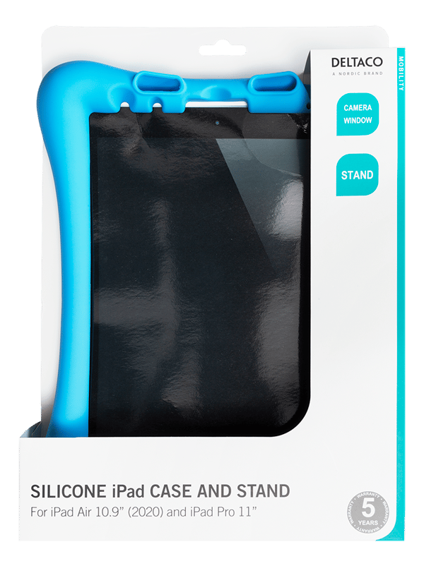 Silicone case, iPad Air 10.9"/Pro 11" 2020/2021, stand, blue