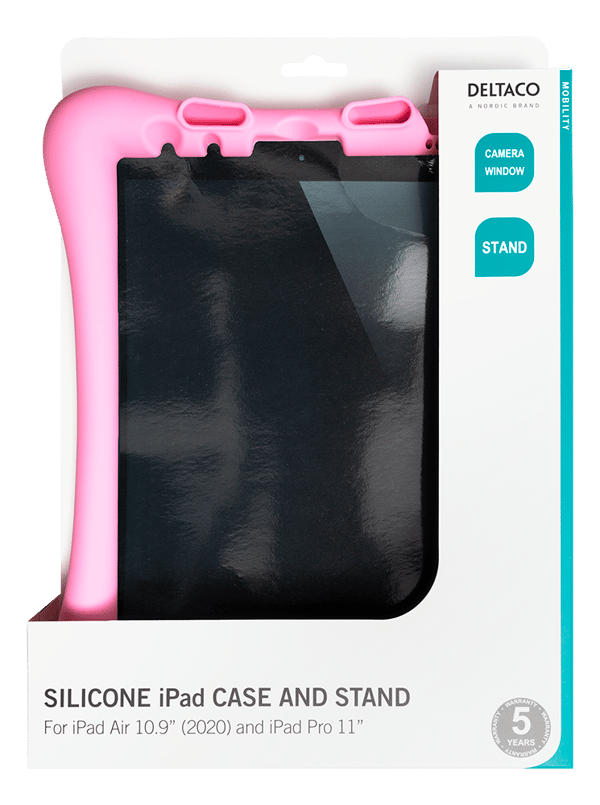Silicone case, iPad Air 10.9"/Pro 11" 2020/2021, stand, pink