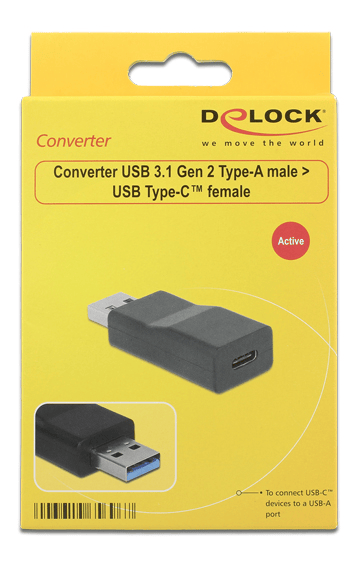 Converter USB 3.1 Gen2 TypeA male>USB TypeC female Active