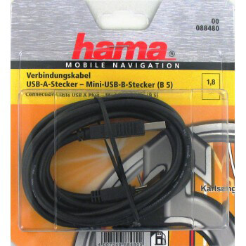 GPS Kabel USB A -Mini USB (B5 Pin)  1,8m