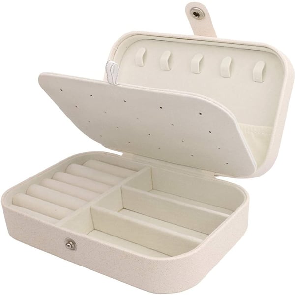 Smykkeskrin 16x11x5 cm PU læder White