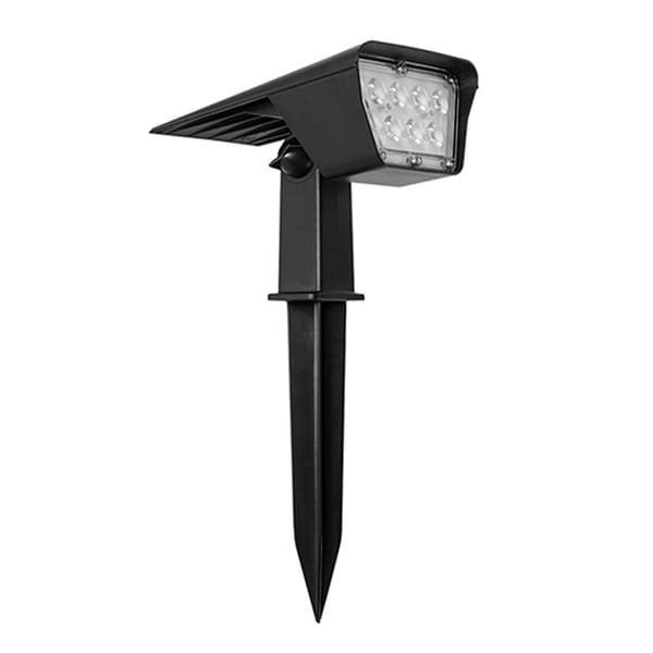 Solcellelampe jordspyd eller veggmontering Svart