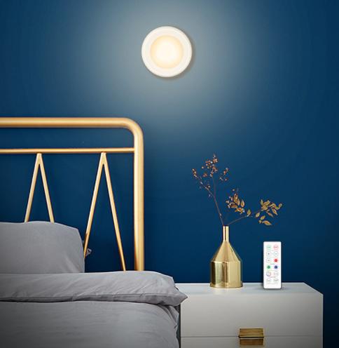 LED Spotlights - Sett med 6 lys og 2 fjernkontroller