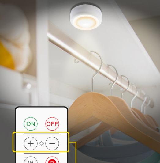 LED Spotlights - Sett med 6 lys og 2 fjernkontroller