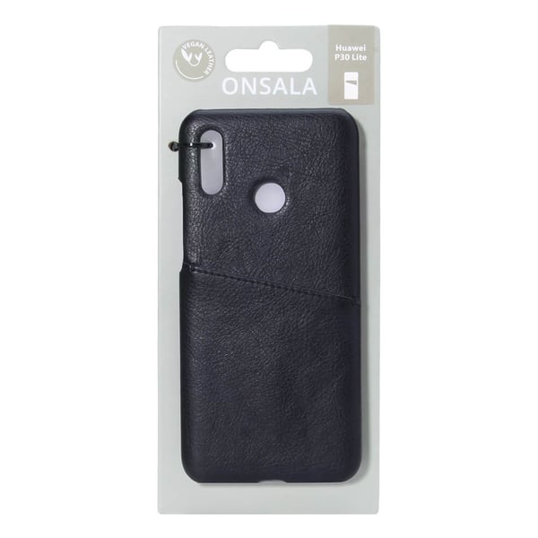 Mobilcover med Kortrum Huawei P30 Lite Sort