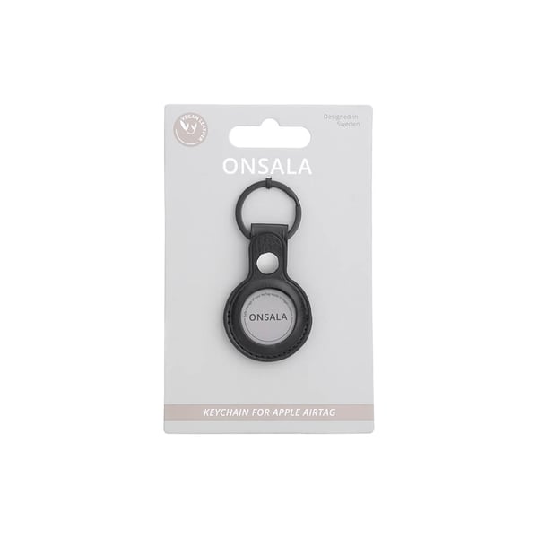 Airtag Holder Svart med Nøkkelring