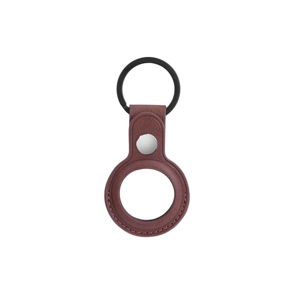 Airtag Holder Brun med Nøkkelring