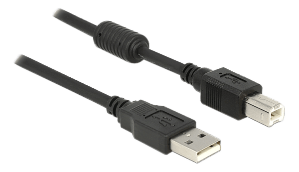 Cable USB 2.0 type A male > USB 2.0 type B male 1 m black