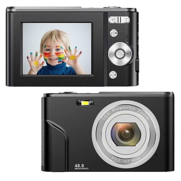 Digitalkamera 1080P 48 Megapixel 16x zoom Black
