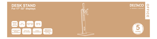 OFFICE Height adjust desk stand rotating base 1732"