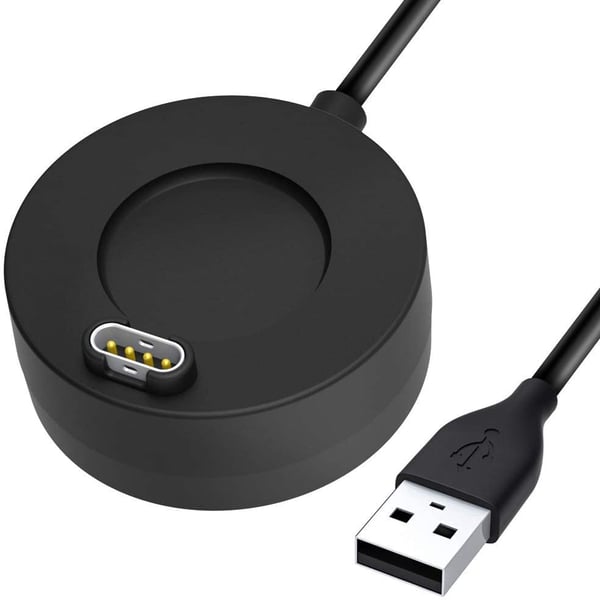 Lader til Garmin Fenix 5/6 Forerunner 935/945 USB, 2-pakning sort
