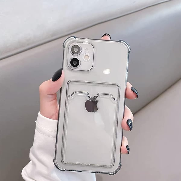 iPhone 11 kotelo korttitelineellä TPU läpinäkyvä