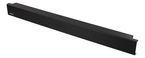 19" 1U plastic cover panel, screw-free installation, black