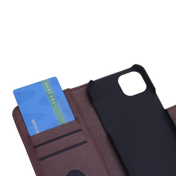 Strålingsbeskyttende Mobiletui  iPhone 13 Flipcover Brun RFID