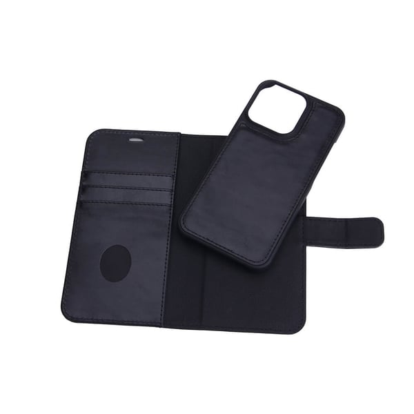 2in1 Anti Radiation RFID 3 card iPhone 13 Pro Black Leather