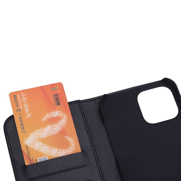 Flipcov Anti Radiation RFID 3 card iPhone 13 Pro Max Black PU
