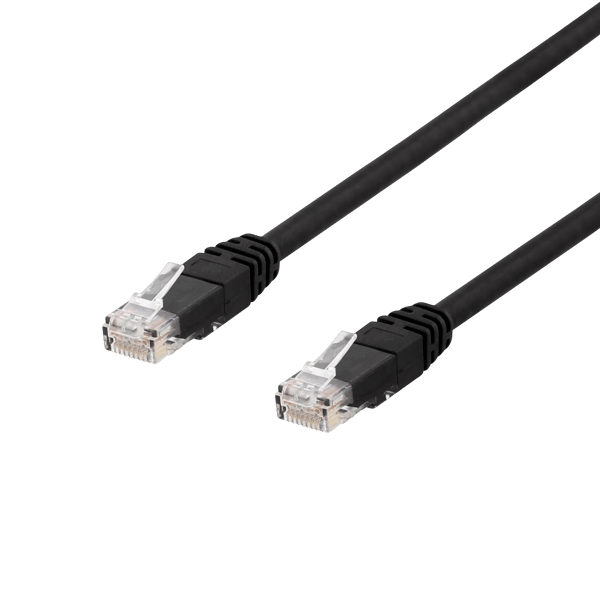 U/UTP Cat6 patch cable 3m UVresist 250MHz Delta certif black