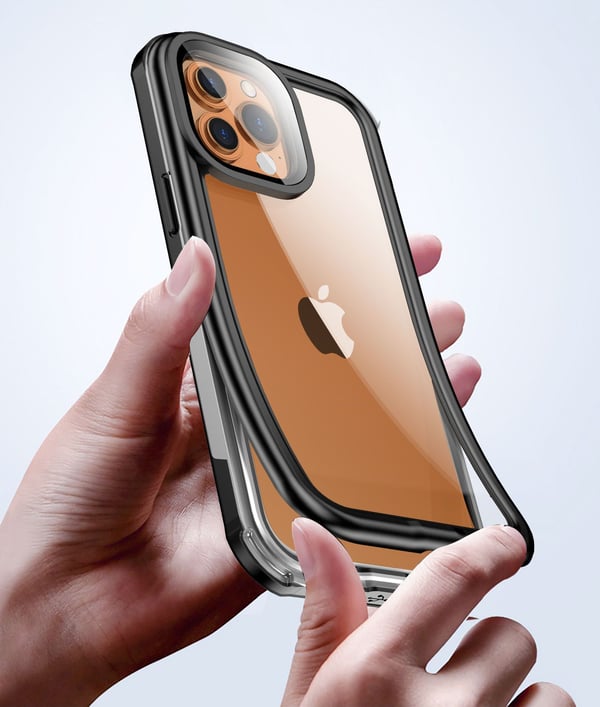 Vanntett deksel til iPhone 13/13 Pro, svart/grått/transparent