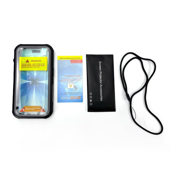 Vanntett deksel til iPhone 13/13 Pro, svart/grått/transparent