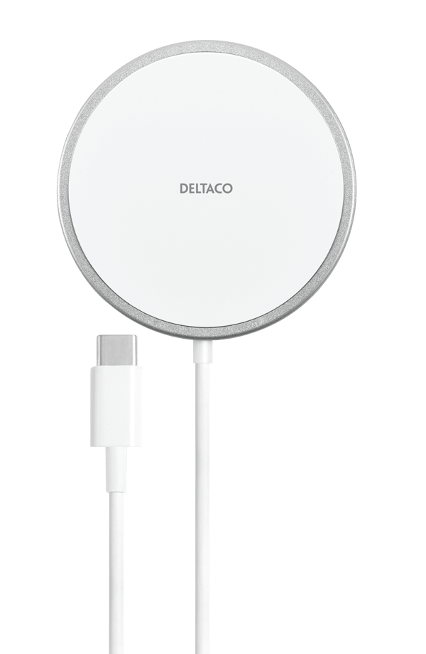 Magnetic wireless charger, iPhone 13/14/15/16, USB-C, wh/si