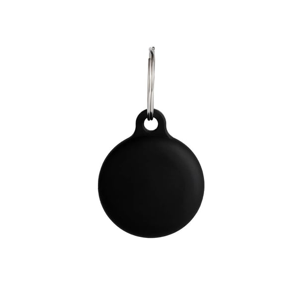 Airtag Holder Silikone med Nøglering Sort Airtag Holder Silikone med Nøglering Sort