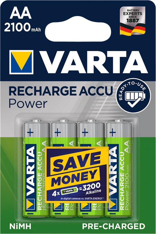AA (Mignon)/HR6 (56706) genopladeligt batteri - 2100 mAh, 4 stk. i blister