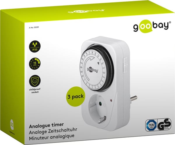 Set med 3, analog timer