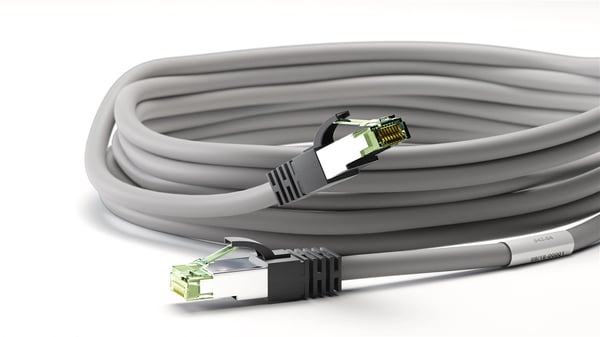 CAT 8.1 -kytkentäkaapeli, S/FTP (PiMF), harmaa