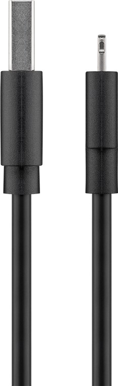 Lightning USB-kaapeli lataamiseen ja synkronointiin, 1 m, musta
