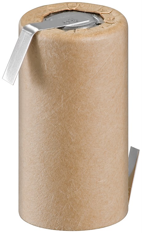 Sub-C, 1500 mAh, Lodde hale (Z) genopladeligt batteri, 1 stk. upakket