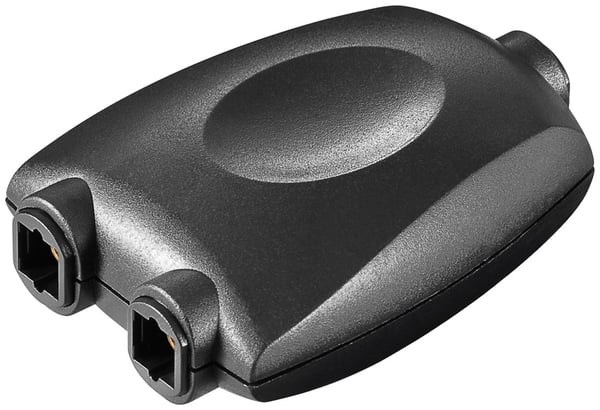 Toslink 1-til-2 digital/lydsplitter; svart