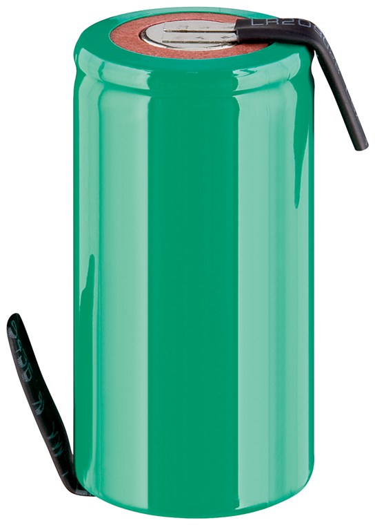 Sub-C, 1500 mAh, Lodde hale (Z) genopladeligt batteri, 1 stk. upakket